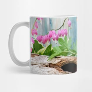 Active chipmunk in a spring time garden Mug